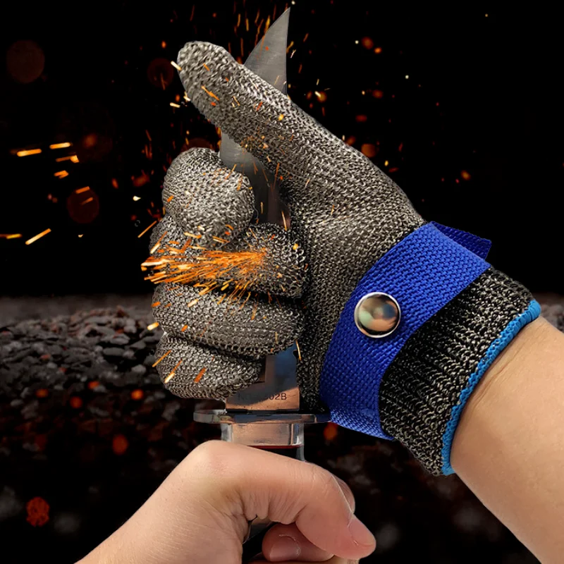 Stainless Steel Mesh Protective Gloves Knife Cut Puncture Anti-Work Safety