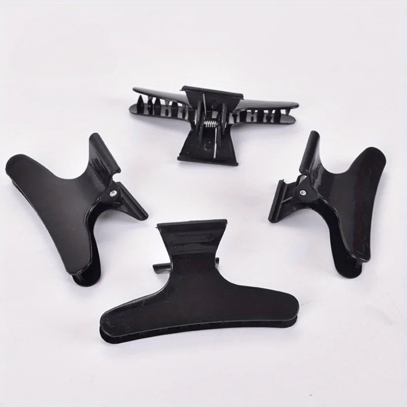 Salon-Grade Hair Clips Set - 12-Piece Black and White Collection