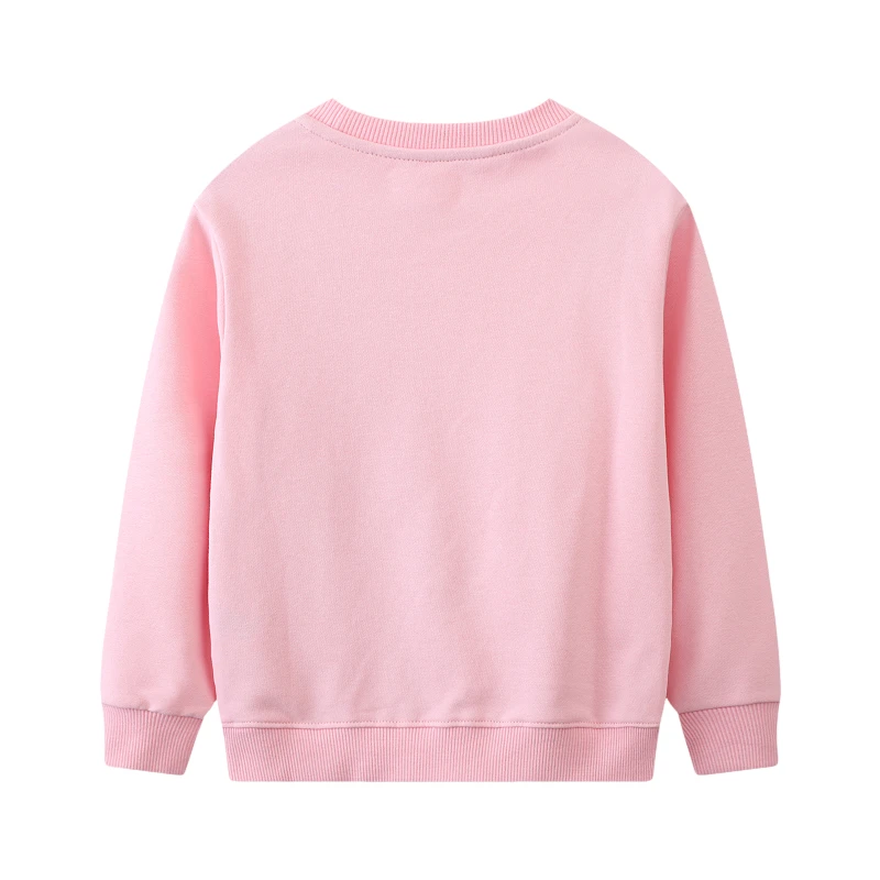 New Autumn Spring Children's Clothing Baby Girls Kids Clothes Embroidery Cartoon Unicorn Stars Sweatshirts