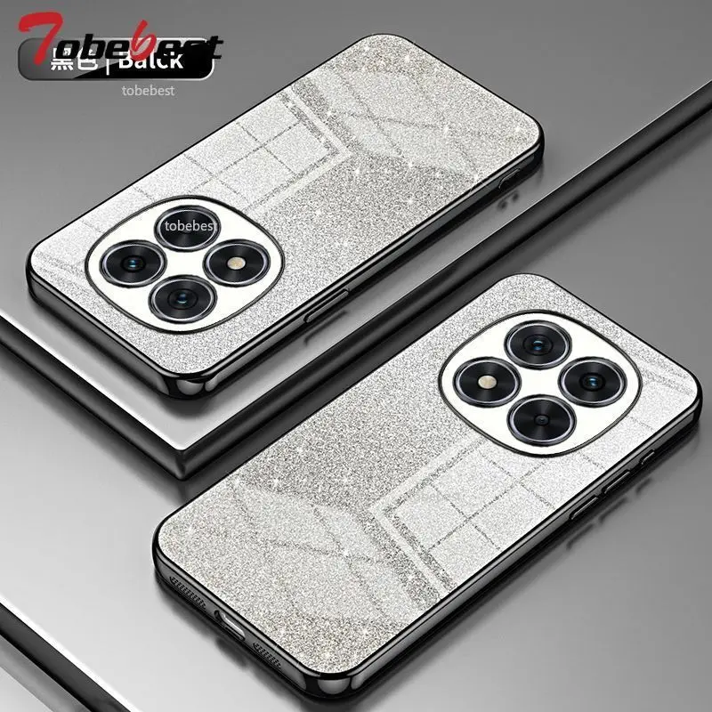 Gradient Glitter Plating Bling Soft Silicone Case Cover