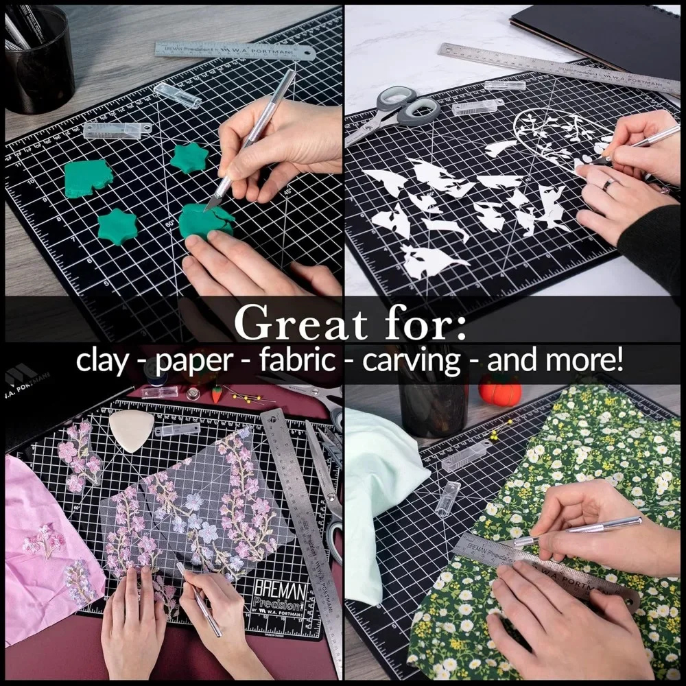 Craft Knife Set with 10 Extra High-Grade Knife Set - 1pc Premium Steel Knife Blades and 15cm Ruler