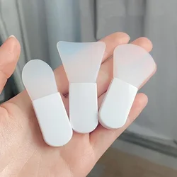 Silicone Facial Mask Applicator Set - Portable Skin Care Brushes for Face and Eye Treatment (White)