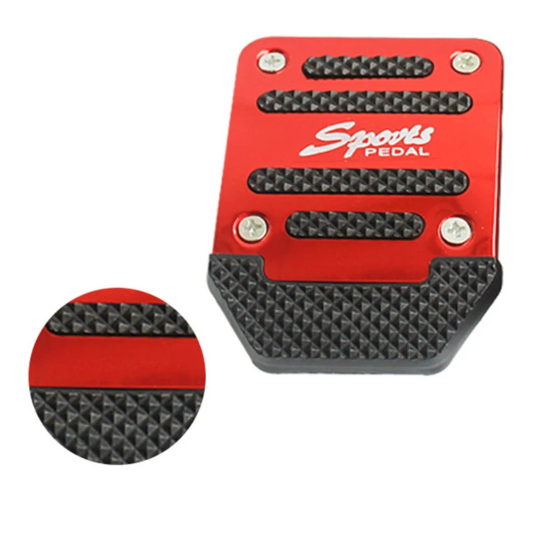 Aluminum Automatic Transmission Car Pedal Cover Universal Brake Fuel Gas Foot Pad Set Kit Non-Slip Tools