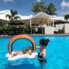 Rainbow Baby Swimming Ring Inflatable Pool Ring Float Swimming Ring For Adult Kids Pool Party Water Toys Swim Rings Dropshipping 4