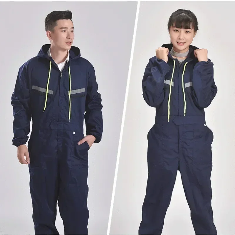 

Clothing Spray Work Overalls Clothes Paint Hood Working Safety Hooded Raincoat Reflective Protective Dust-proof Coveralls