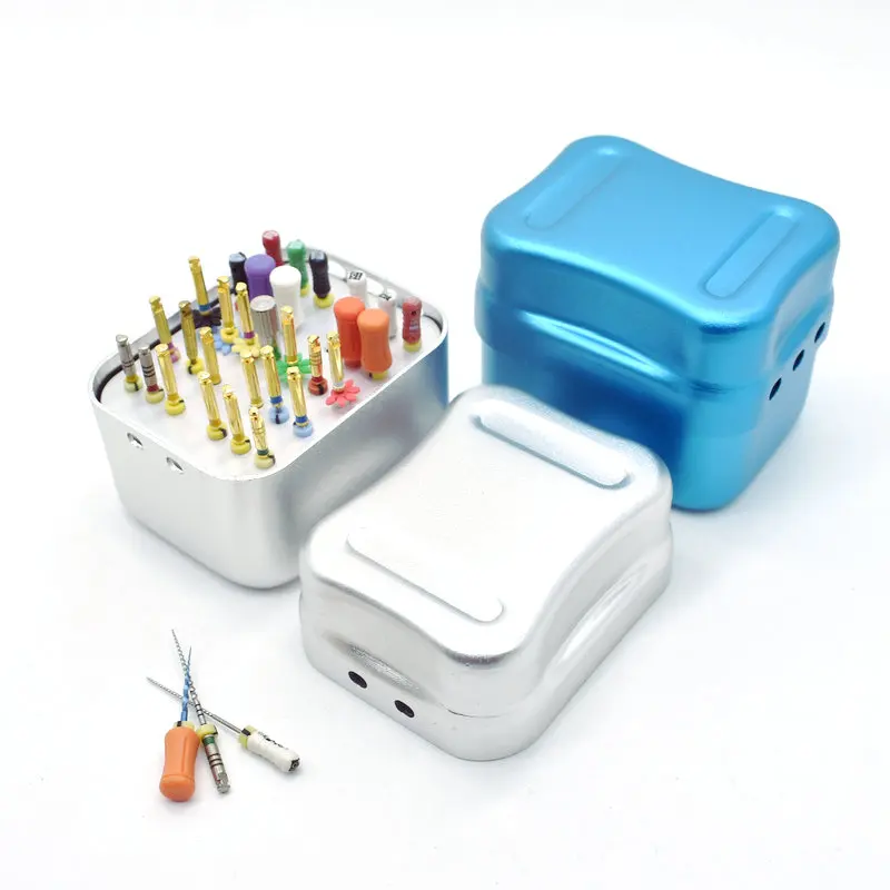 F062 Dental Box 30 Punkte Endo Dateien Halter Desinfektion Metall Autoklav Sterilisator Fall Bohrer Für Mundpflege Werkzeuge Zufällige Farbe – Detail 6