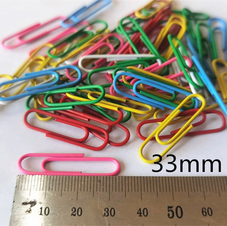 50/100PCS 마카롱 컬러 소형 종이 클립, 사무용 문구, 문서 분류 고정 바늘, 창의적인 컬러 종이 클립