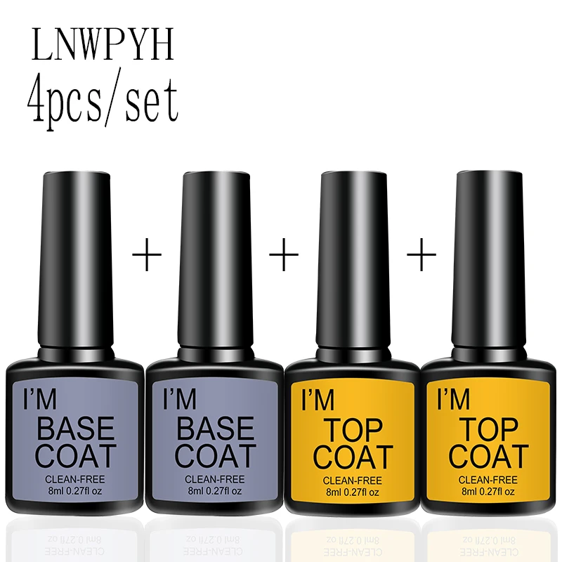 Top Coat And Base Coat Clear Gel Nail Polish Kit