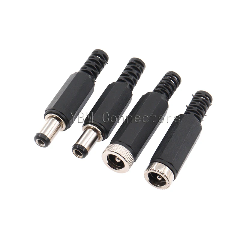 

10PCS DC Power Socket Plug 005/022 Male and Female Connector 5.5-2.1/2.5/1.1mm Round Hole Connector