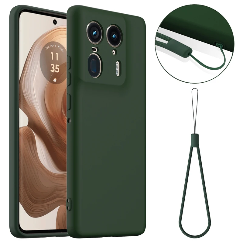Magnetic Soft Liquid Silicone Strap Case with Microfiber Lining