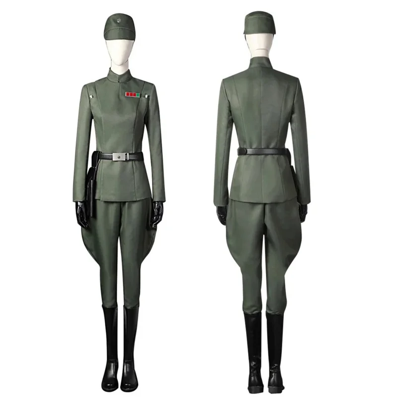 Donne Star Imperial Officer Costume Cosplay Wars Galattico Empire Obi Cosplay Wan Kenobi Uniforme Militare Vestito Con Cappello