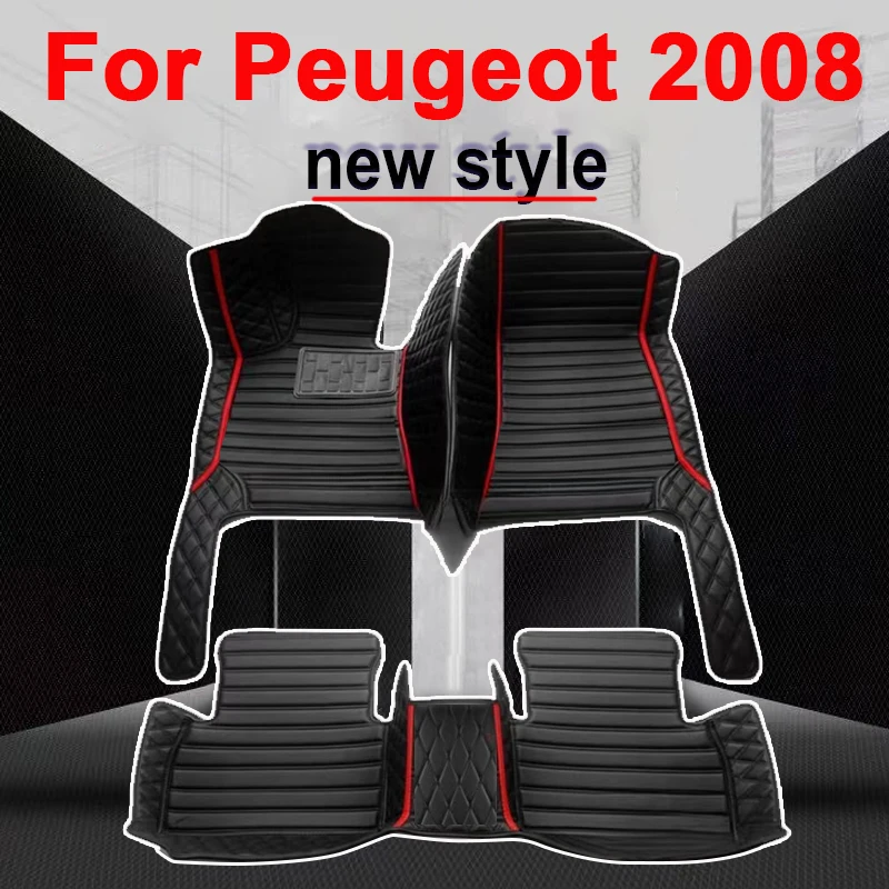 

Автомобильные коврики для Peugeot 2008 P24 2020 2021 2022, роскошные кожаные коврики, прочные коврики, комплект противогрязных ковриков, автомобильные аксессуары