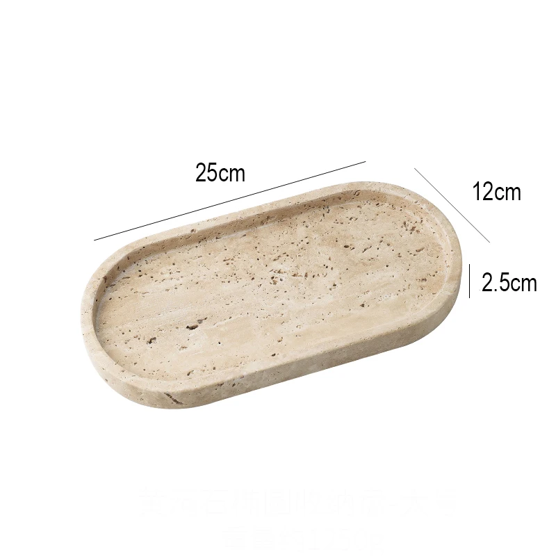 Travertijn stenen dienblad badkamer ijdelheid lade geurkaars houder diffuser lade cosmetica sieraden plaat woondecoratie (kleur: stijl 2 Travertijn stenen dienblad badkamer ijdelheid lade geurkaars houder diffuser lade cosmetica sieraden plaat woondecoratie (kleur: stijl 2