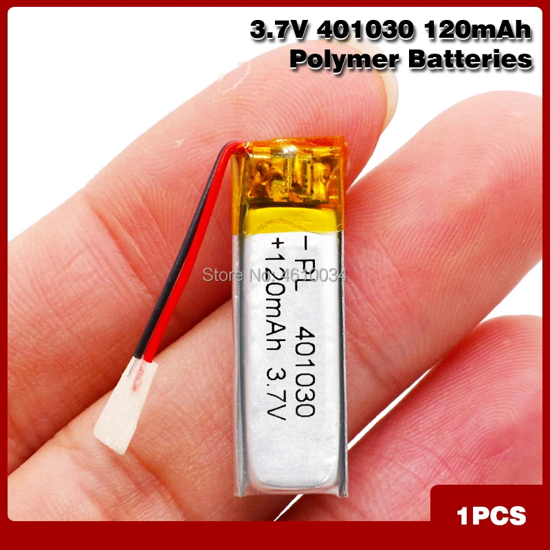 Rechargeable Lithium Batteries 3.7V 120mAh 30*10*4mm 401030 lithium ion li ion MP3 MP4 MP5 DVD toy mobile bluetooth earphone lipo rechargeable cell rechargeable lithium batteries