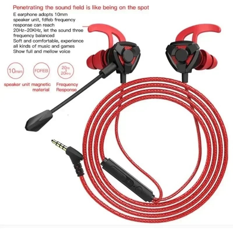 Wired Headset Headset Gamer Headphones Wired Earphone Gaming Earbuds With Mic For Pubg PS4 CSGO Casque Phone Tablet Laptop Universal Game