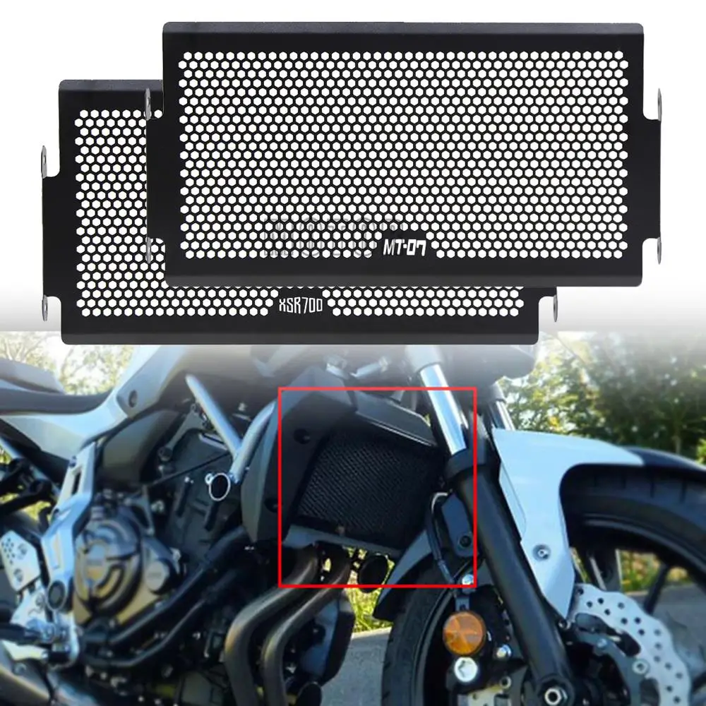 

For Yamaha MT07 MT-07 XSR 700 Radiator Grille Grill Protective Guard Cover FZ07 FZ-07 MT FZ 07 XSR700 2014 2015 2016 2017 2018