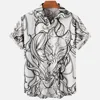 2024 Devil Horror 3d Print Hawaiian Shirt Men Clothes Breathable Loose Men's Shirts Male Short Clothes Sleeve Summer Male Shirt 2