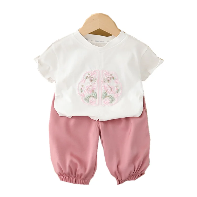 

Summer Fashion Baby Clothes Suit Children Girls T-Shirt Shorts 2Pcs/Sets Kids Clothing Toddler Casual Costume Infant Tracksuits