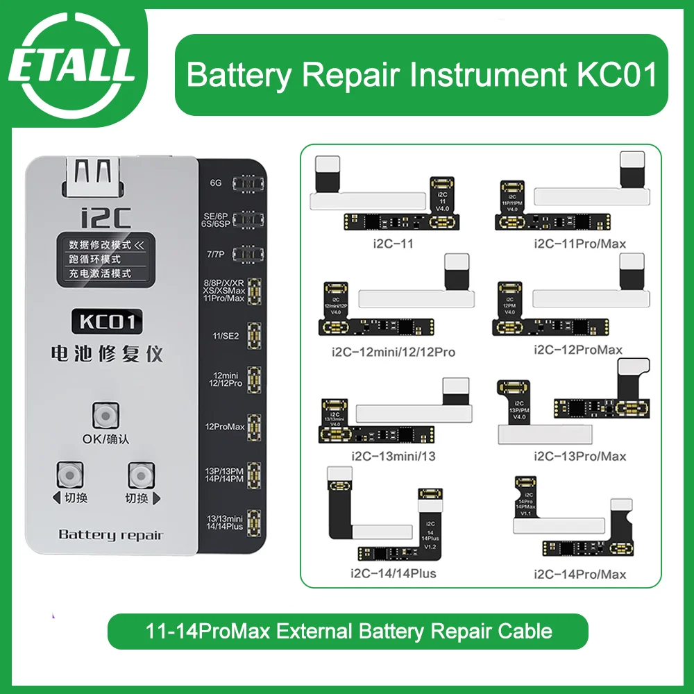 

i2C KC01 Battery Data Corrector Fix Non-Genuine Battery Warning Error Important Battery Message On iPhone 11-13Pro max