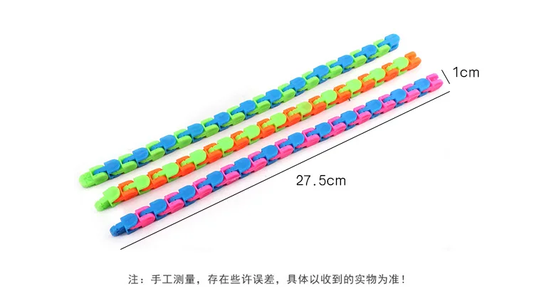 24 Knots Wacky Tracks Snap And Click Fidget Antistress Chain Toy Bike Variable Folding Chain Relief Stress Adult Sensory Gifts