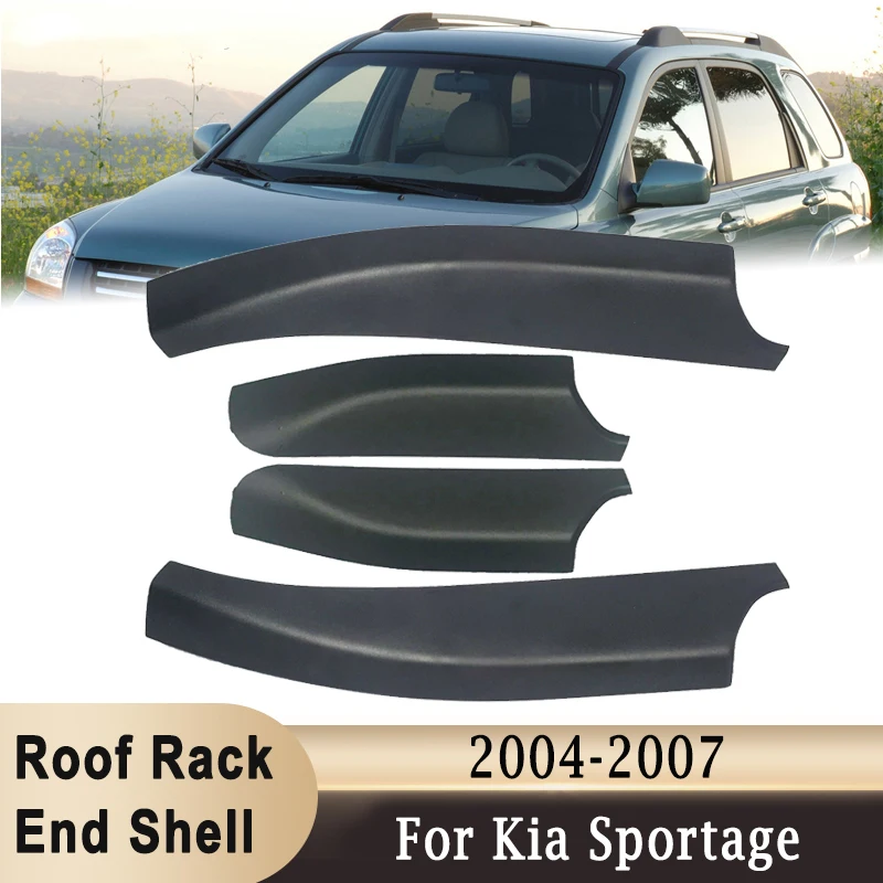 Roof Luggage Rack Bar Rail End Shell Cover for Kia Sportage 2004-2007 Roof Rack Protection 87291-2F000 87292-1F000