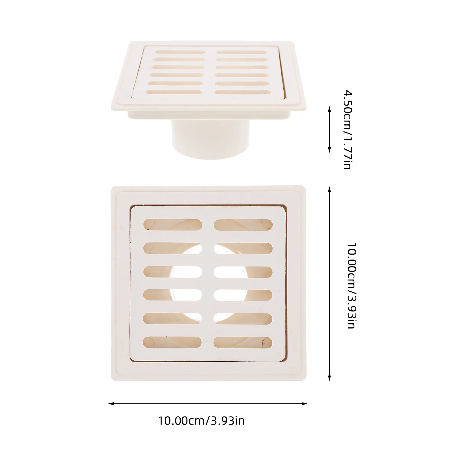 2 Pcs Drain Pipe Floor Square Shower Cover for Garden Basement Outdoor Roof Filter Convenient Bathroom Balcony