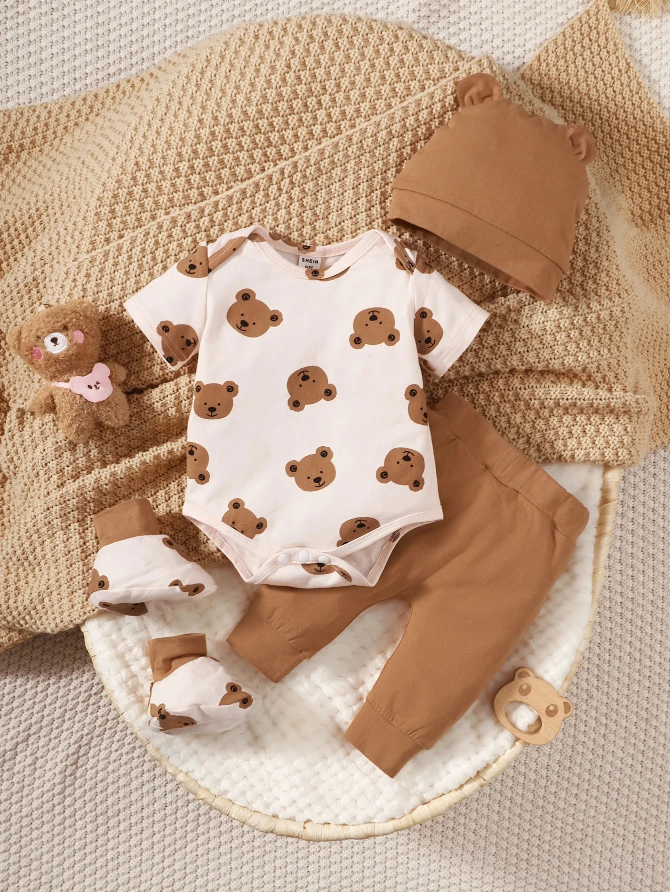 4PCS Baby Bear Photography Outfit 1