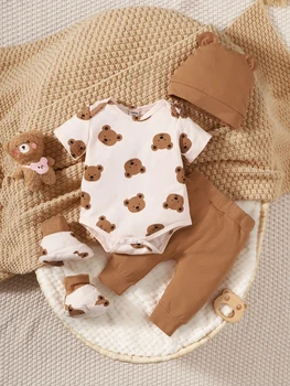 4PCS Baby Bear Photography Outfit 1
