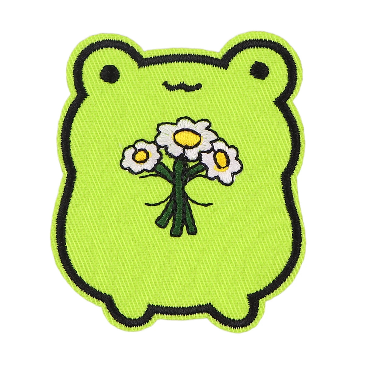 Giyim için sevimli kurbağa işlemeli yamalar thermoclothes yamalar giysi çıkartmalar hayvan demir on yamalar Diy aplikler