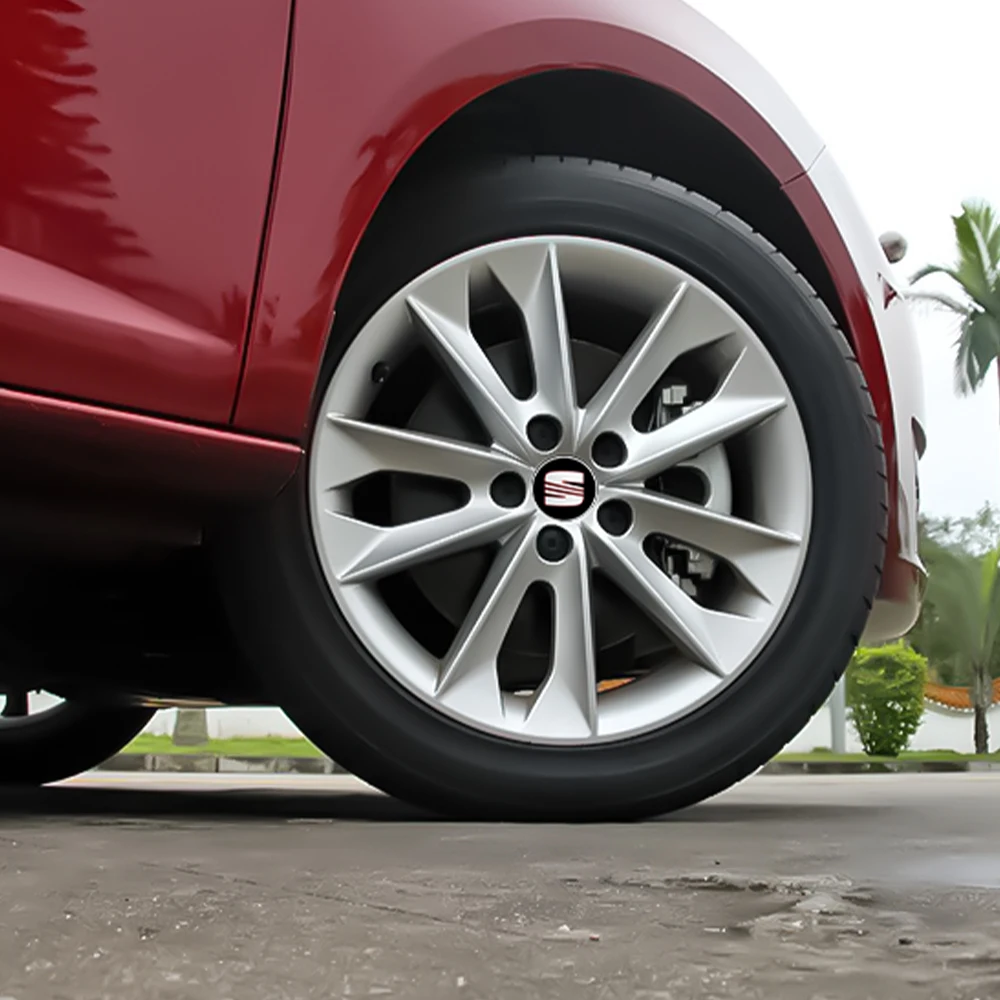4개 세트 자동차 휠 센터 허브 캡 배지 타이어 림 커버 스티커 (시트 이비자 6J FR 레온 톨레도 쿠프라 mk1 아로나 아테카 엑세오 코르도바 용)