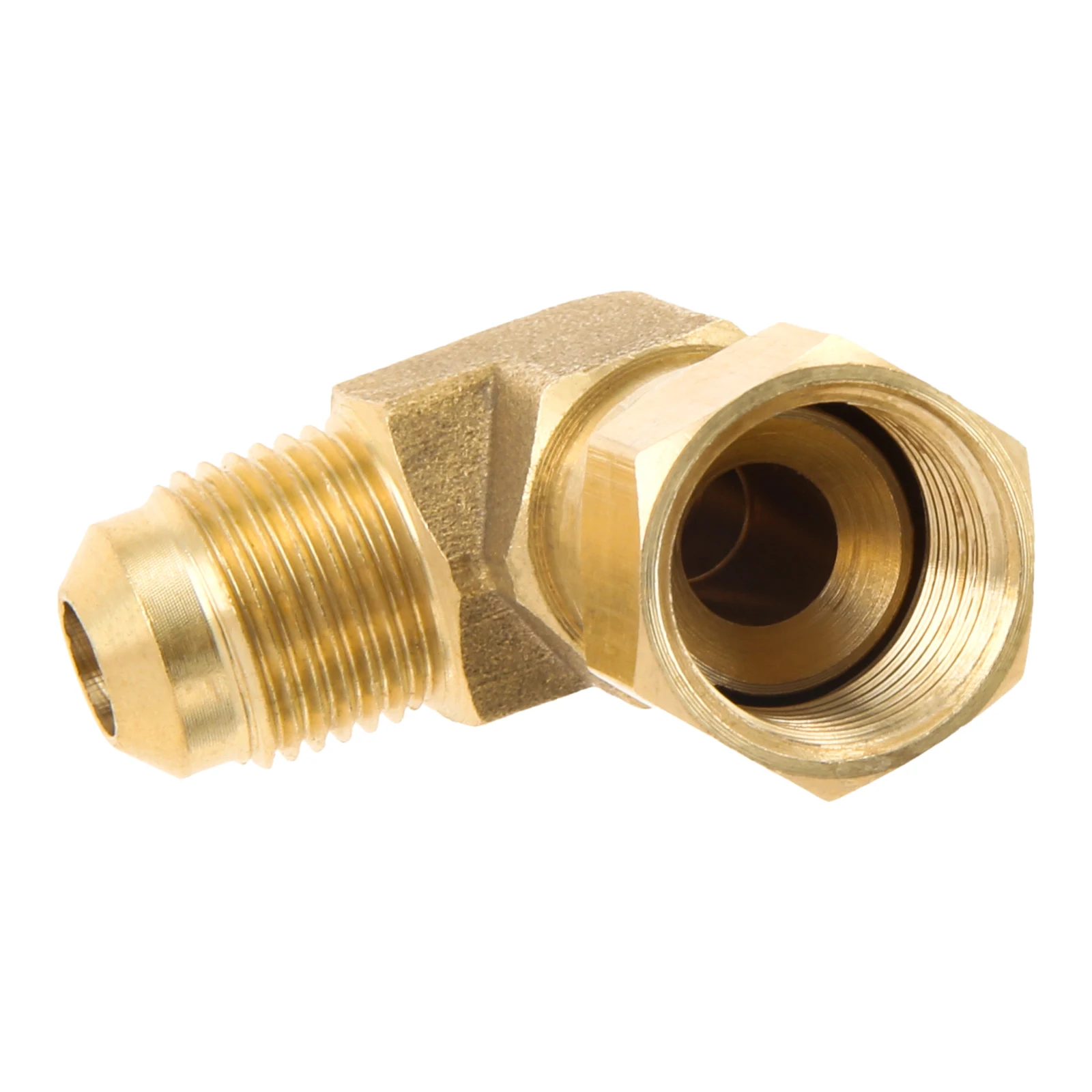 90 Degree Elbow Connector Propane Fitting Adapter for Low Pressure Olympian Wave Gas Fired Heaters w/ 3/8" Female and Male Flare gas regulator