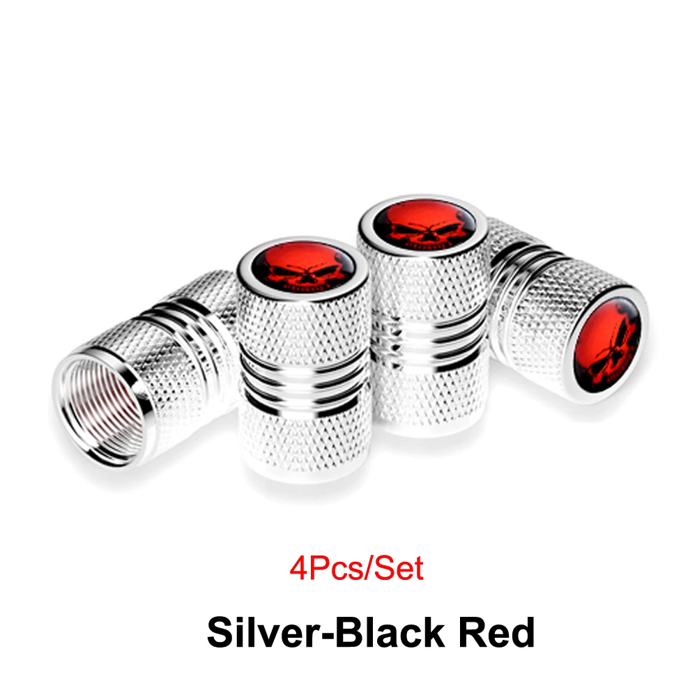 Skull-Silver-Red