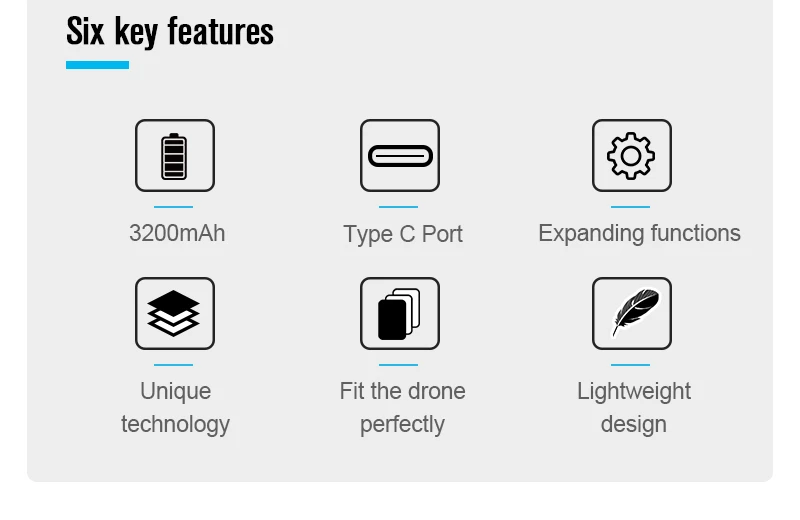 Description Picture 3 of itemFor Osmo Pocket 2 Portable Power Bank Mobile 3200mAh Battery Charger Handheld Charging Hub For Pocket 2 Camera Hand Grips