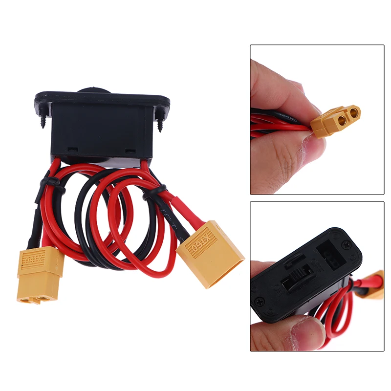 

Переключатель вкл./выкл. С разъемом XT60, 18AWG, аксессуары для радиоуправляемых моделей автомобилей/лодок/самолетов/кораблей/самолетов