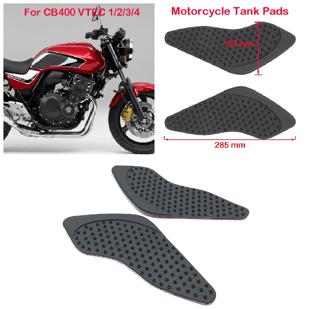 

CB400 Motorcycle TankPad Side Fuel Tank Traction Knee Grips Anti Slip Pads Kits Fits for Honda CB 400 SF VTEC 1 2 3 4 1992-2018