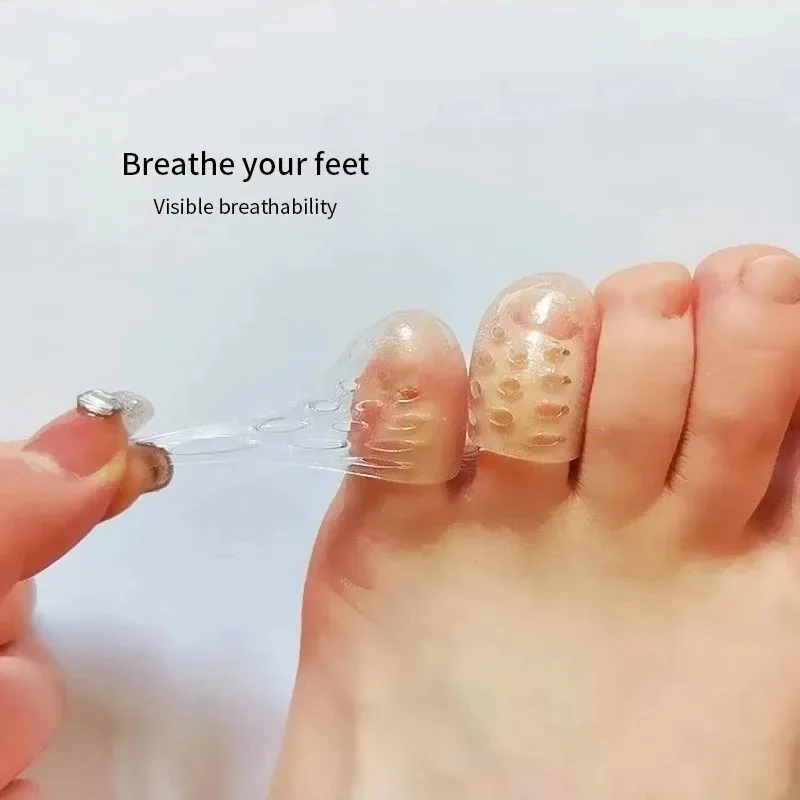 Toe Covers Silicone Toe Caps Anti-Friction Breathable Protector Prevents Blisters 10Pcs