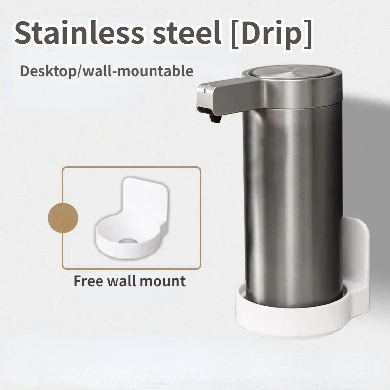304 Stainless Automatic Liquid Soap Dispensers Steel Kitchen Metal Lotion Bottle Touchless Induction Sensor Bathroom Accessories 6