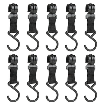5/10pcs Outdoor Camping Moveable Organizer Hooks Detachable S-Shaped Hooks Hanging Storage Rack Multifunctional Outdoor Tools