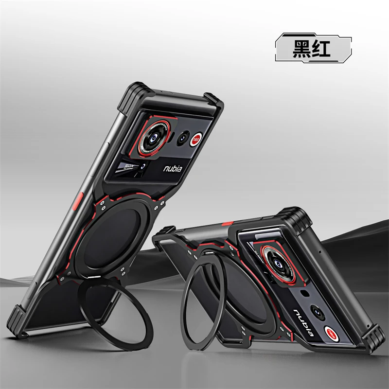 Magnetic Aluminium Alloy Cooling Case with Borderless Design and Bracket Feature