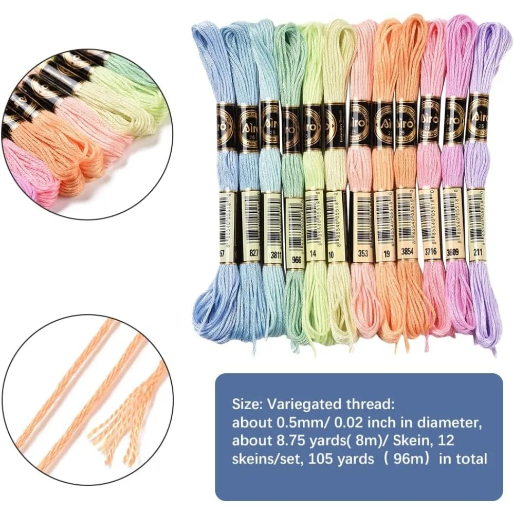 12 Skeins Embroidery Floss 2