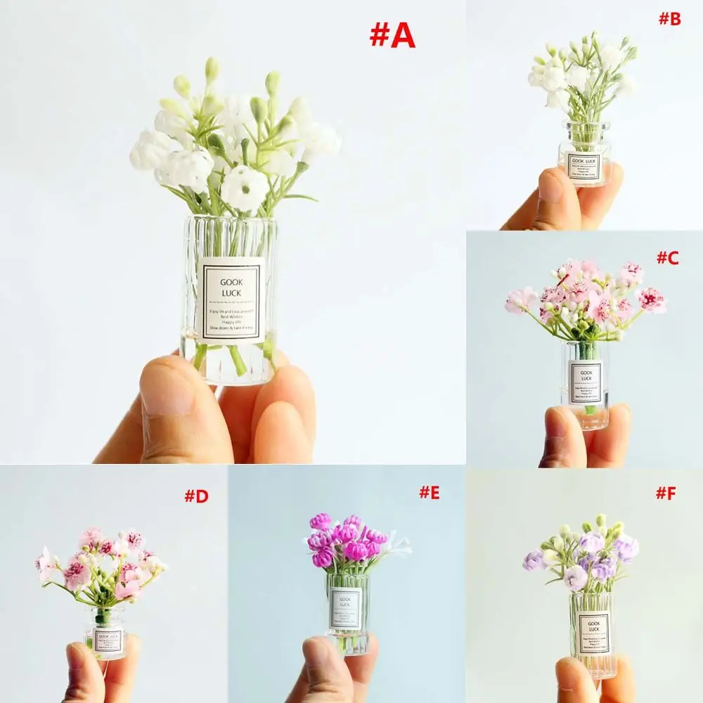 Pretend Play Toy Model Crafts Simulation Potted Plants 1:12 Dollhouse Miniature Dollhouse Accessories Doll House Decoration