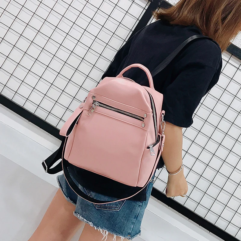 Emma & Chloe Vinyl Mini Backpack, Vegan Leather Small Fashion Backpack Purse for Girls, Teens, Women