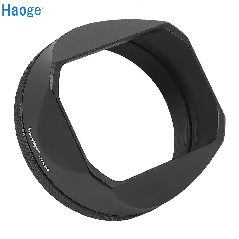 Haoge LH-X54B スクエアメタルレンズフード 49mm アダプター
