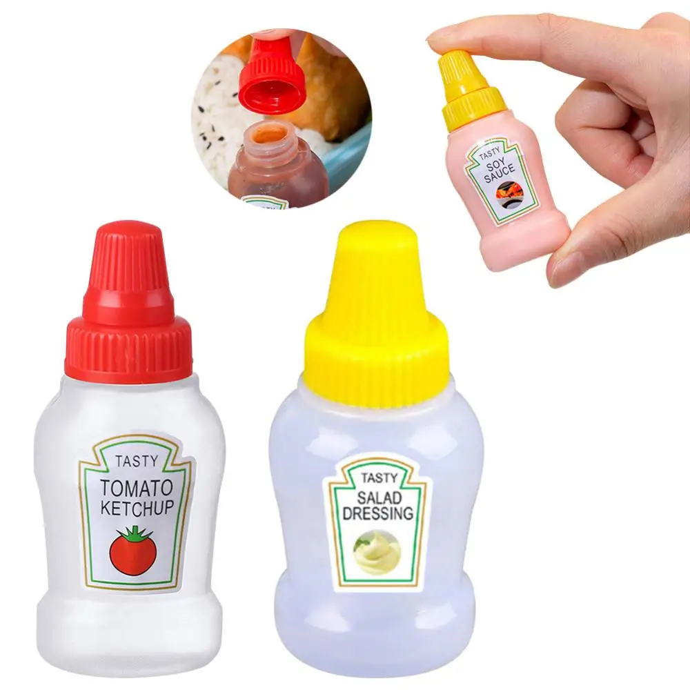4Pcs Mini Squeeze Bottles: Refillable Condiment Containers for