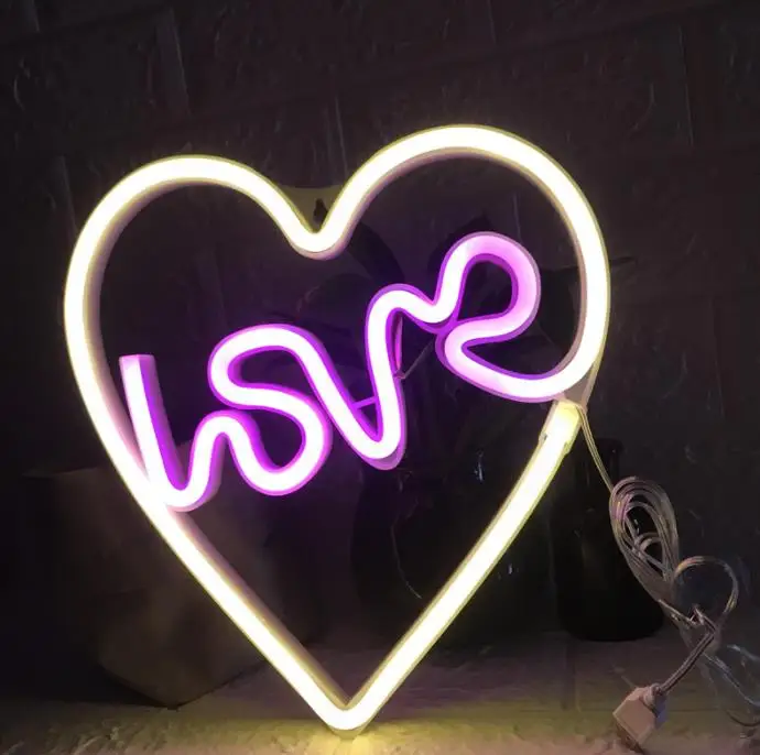 

LED Love Neon Heart Shaped Light