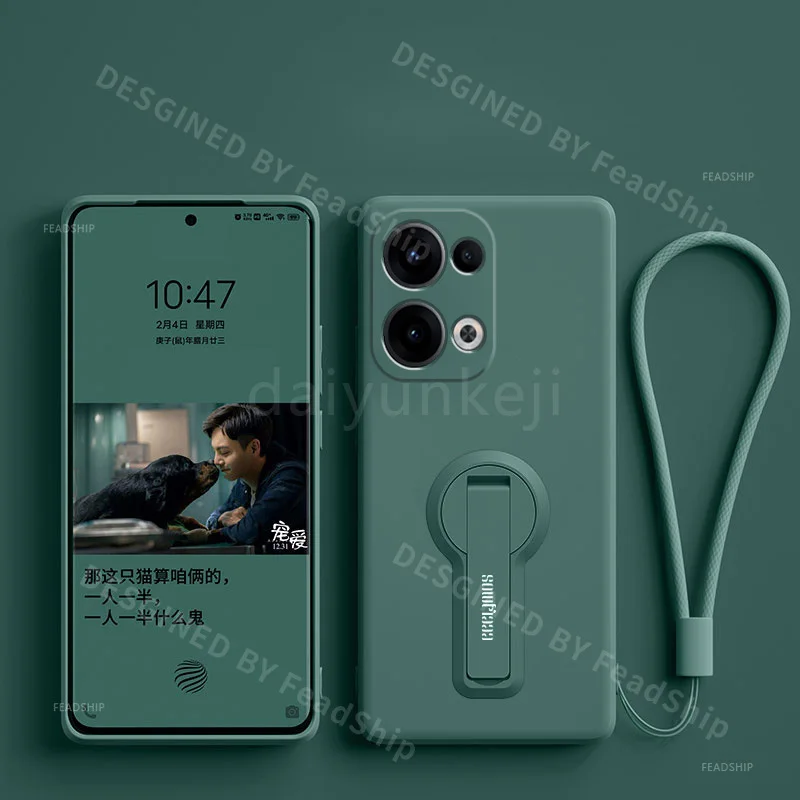Shockproof Silicone Phone Case with Screen Protector and Holder Bracket