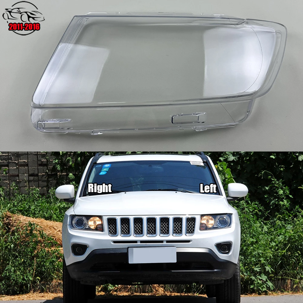

For Jeep Compass 2011 2012 2013 2014 2015 2016 Headlamp Cover Transparent Headlight Shell Lens Plexiglass Auto Replacement Parts