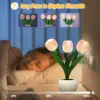 LED Tulip Night Light Simulation Flower Table Lamp Home Decoration Atmosphere Lamp Romantic Potted Gift for Office/Room/Bar/Cafe 5