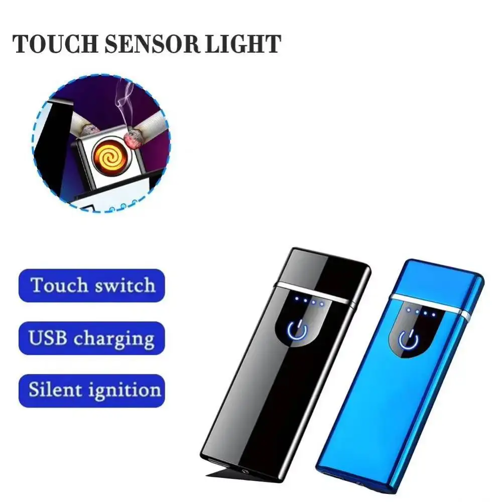 Description Picture 5 of itemMetal Electric USB Lighter Windproof Arc Cigarette Lighter Rechargeable Smoking Accessories Touch Lighters Does Not Contain Gas