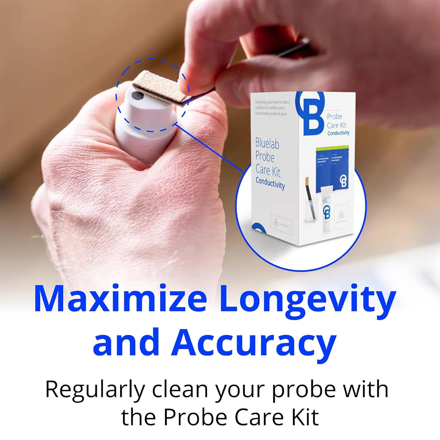 Pen Meter and Probe Care Kit for Conductivity-Water, Temperature and Nutrient Tester (CF, EC, PPM 500/700)